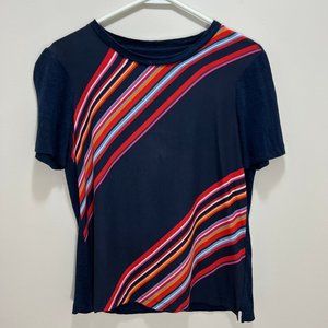 Tory Burch Striped T-Shirt Size S